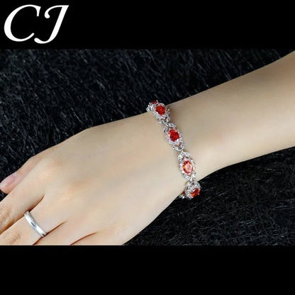 CANDICE 2023 New Summer Design Sterling Silver Plated Blue Crystal Bracelets For Women Fashion Jewelry