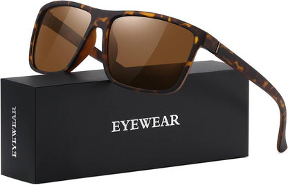 Sunglasses Men Polarized Sunglasses for Mens and Womens,Black Retro Sun Glasses Driving Fishing UV400 Protection