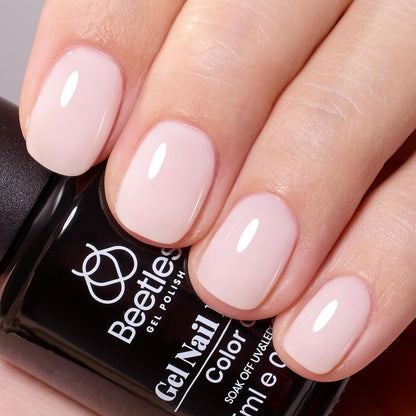 Beetles Neutral Gel Nail Polish 15ml Nude Pink Polish Set Pink Jelly Soak Off U V LED Nail Lamp Translucent Nail Art Gel