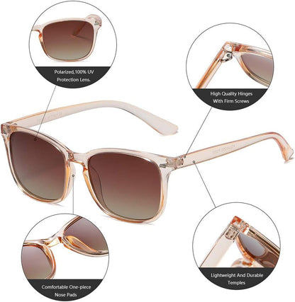Polarized Sunglasses for Women Classic Retro Style UV400 Protection