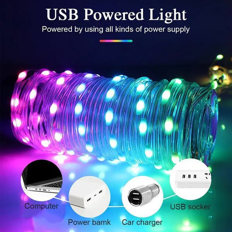 Led Strip Light APP Control RGB Infrared Bluetooth ontroller Christmas Tree Light Christmas Decor For Home Holiday Decorative New Year Lamp Christmas decorations