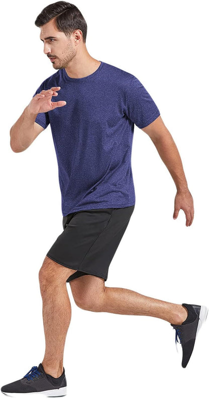 5 Pack Men'S Dry Fit T Shirts Athletic Running Gym Workout Short Sleeve Tee Shirts for Men