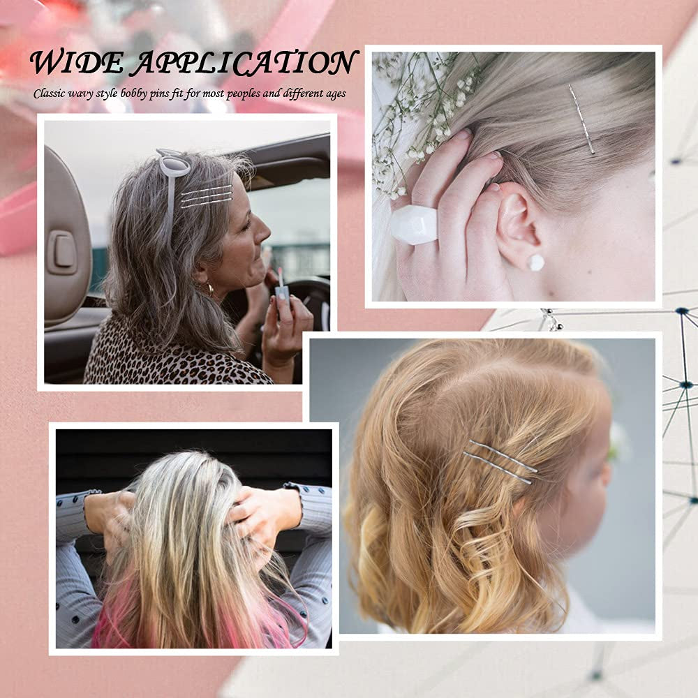 Silver Bobby Pins for Gray Hair 120PCS 2Inches Hair Pins for Women with Box