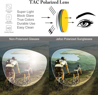 Polarized Aviator Sunglasses for Women Men Retro Trendy Sports Sunglasses for Outdoor UV400 Protection