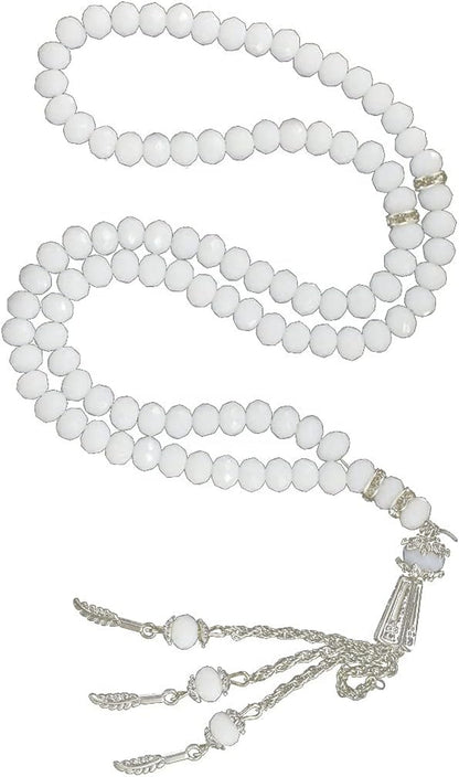 Muslim Tasbih 99 Rosary Bead Islam Prayer Misbaha Emulation Crystal Agate Resin Beads Islamic Worship Ceremony Religious Eid Ramadan Present Pray Accessory