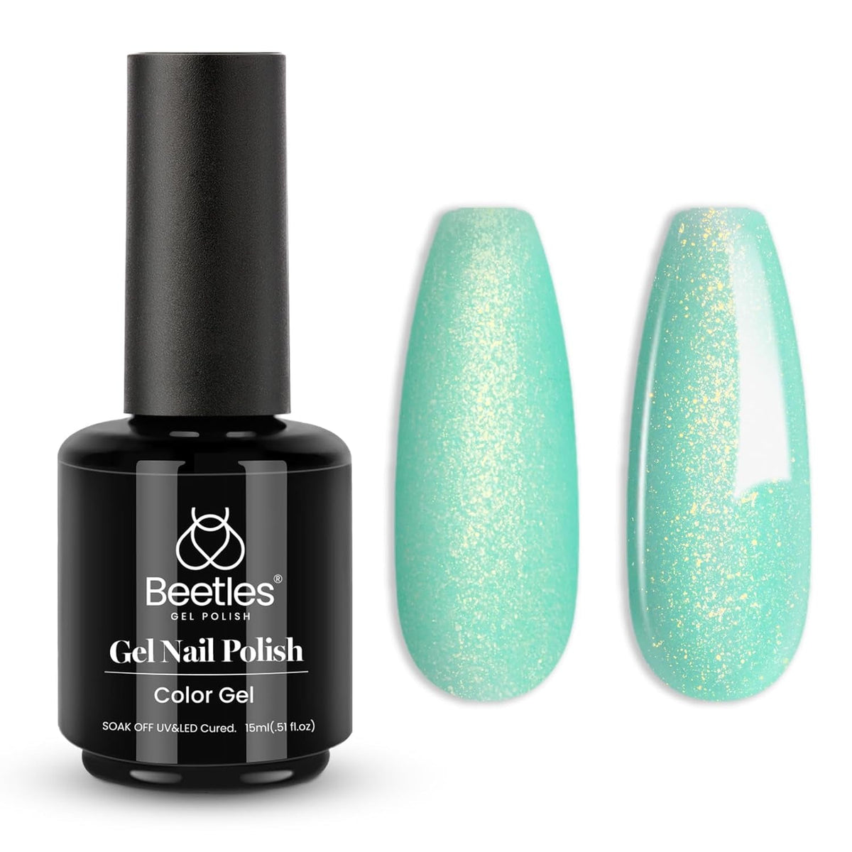 Beetles Gel Nail Polish, 1Pcs 15ml Electric Punk Bright Blue Color Gel Polish Soak Off Uv LED Gel Nail Art DIY Gel Nail Manicure for Girls Women Gifts Spring