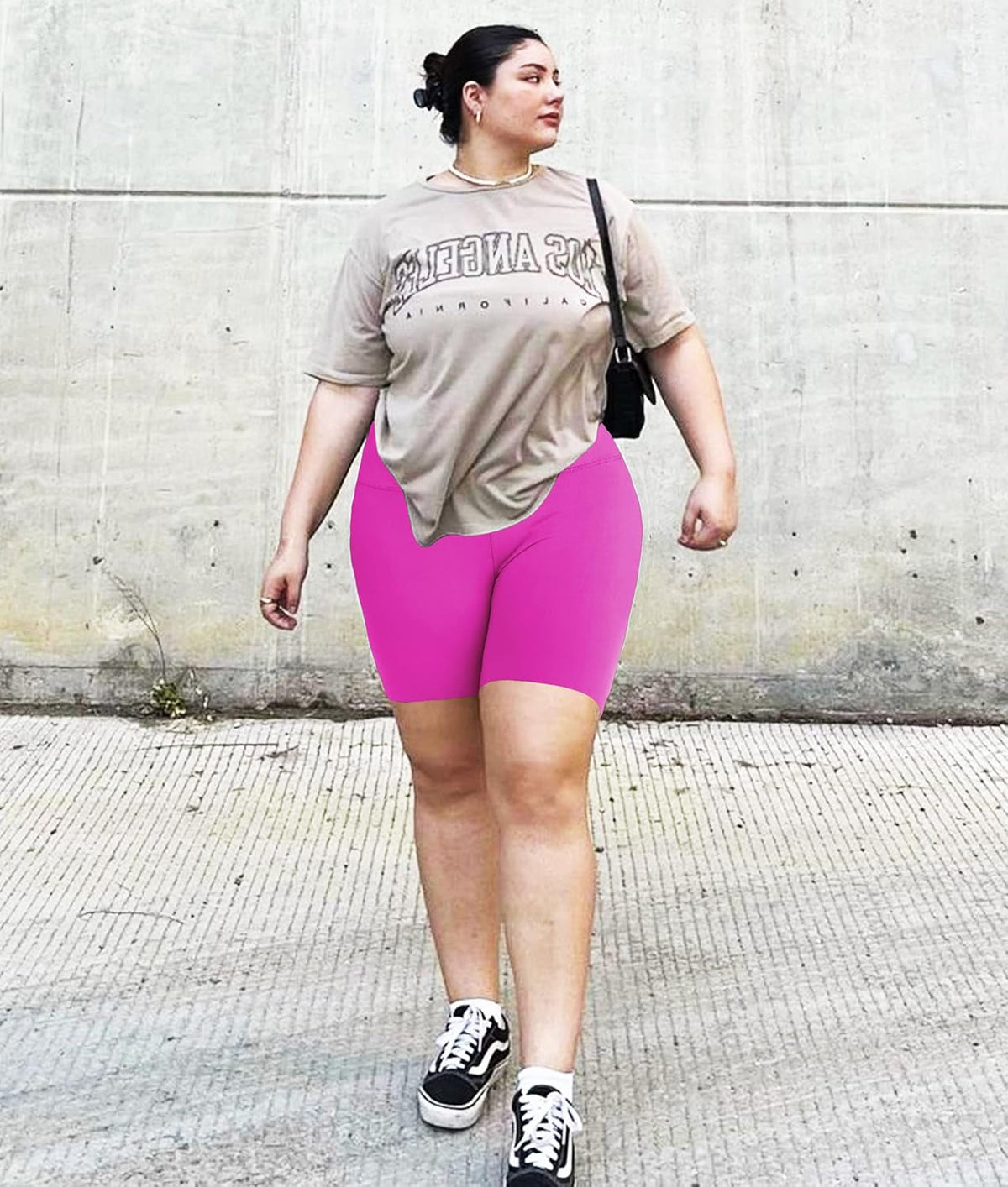 3 Pack plus Size Biker Shorts with Pockets for Women-High Waisted 8" Yoga Pants Workout Shorts