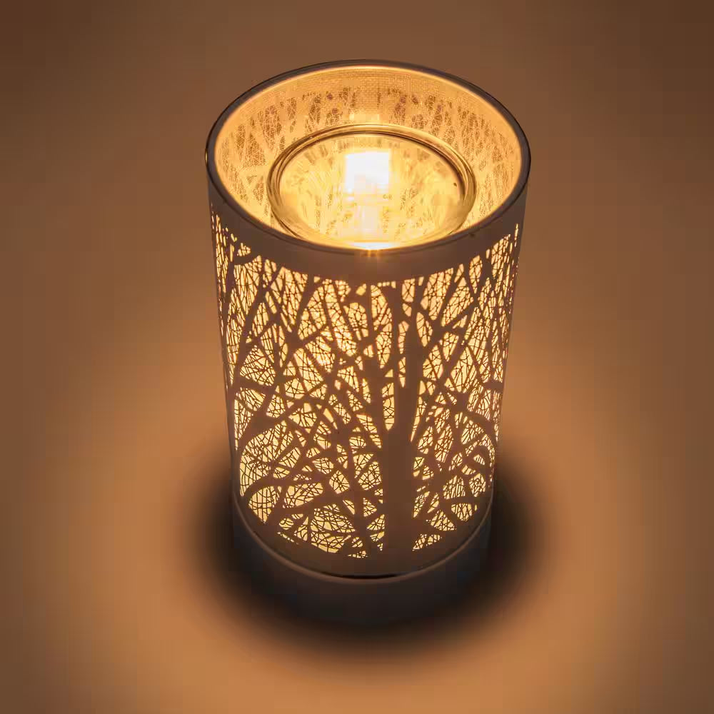 White Style Forest Touch Lamp Essential Oil Diffuser and Wax Warmer