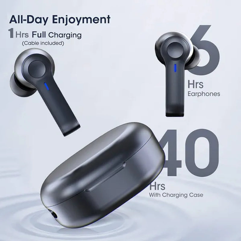 TWS Wireless Bluetooth5.0 Earbuds, HiFi Stereo Sound Bluetooth Earphones, Waterproof Sport Headset, Noise Cancelling Touch Control Headphones with LED Display Charging Case