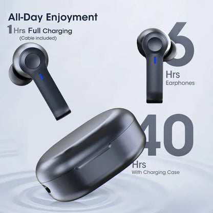TWS Wireless Bluetooth5.0 Earbuds, HiFi Stereo Sound Bluetooth Earphones, Waterproof Sport Headset, Noise Cancelling Touch Control Headphones with LED Display Charging Case