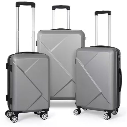 Marathon Lakeside Nested Hardside Luggage Set in Gainsboro Grey, 3 Piece - TSA Compliant
