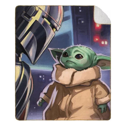 Star Wars: the Mandalorian Cloud Sherpa Throw Blanket, 50" X 60", Various Designs