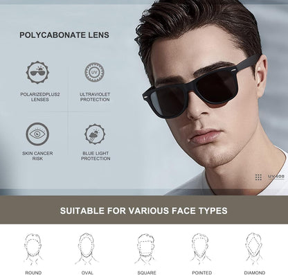 Sunglasses Men Polarized Sunglasses for Womens Trendy Retro Mirror Lens for Driving Fishing UV400 Protection