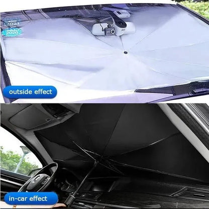 Car Sun Shade Protector Parasol Auto Front Window Sunshade Covers Car Sun Protector Interior Windshield Protection Accessories (Free Umbrella Bag)