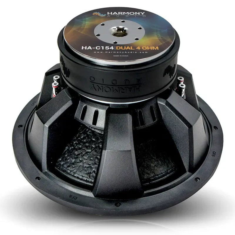 Harmony Audio HA-C154 Car Stereo Competition Carbon 15" Sub 2800W Dual 4 Ohm Subwoofer New