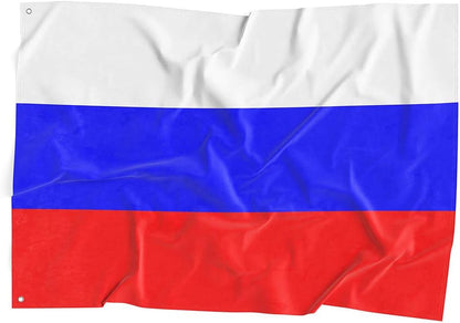 Russian Flag Russia National Flag Polyester Fiber 3X5 Feet Flag, Bright Colors and Anti-Ultraviolet Fade Flag Indoor Outdoor Banner