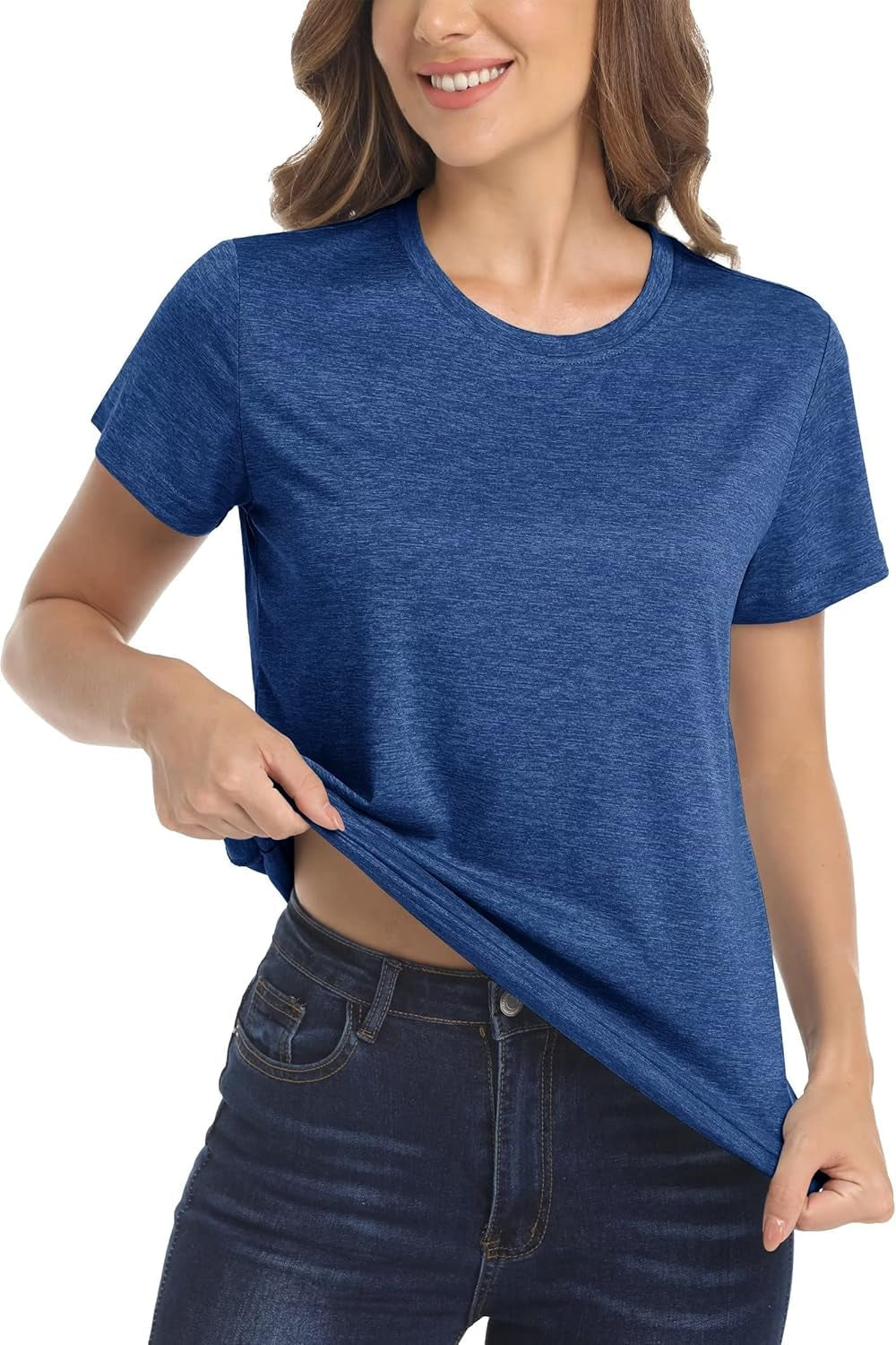 Women'S Short Sleeve Quick Dry T-Shirts Wicking Moisture Workout Athletic Running Shirts
