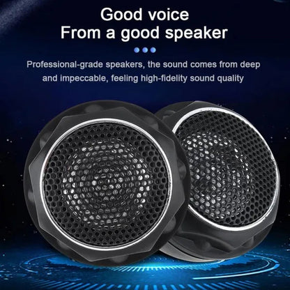 2Pcs 140W T280 High Efficiency ABS + Metal Mini Dome Tweeter Speakers for Car Audio System