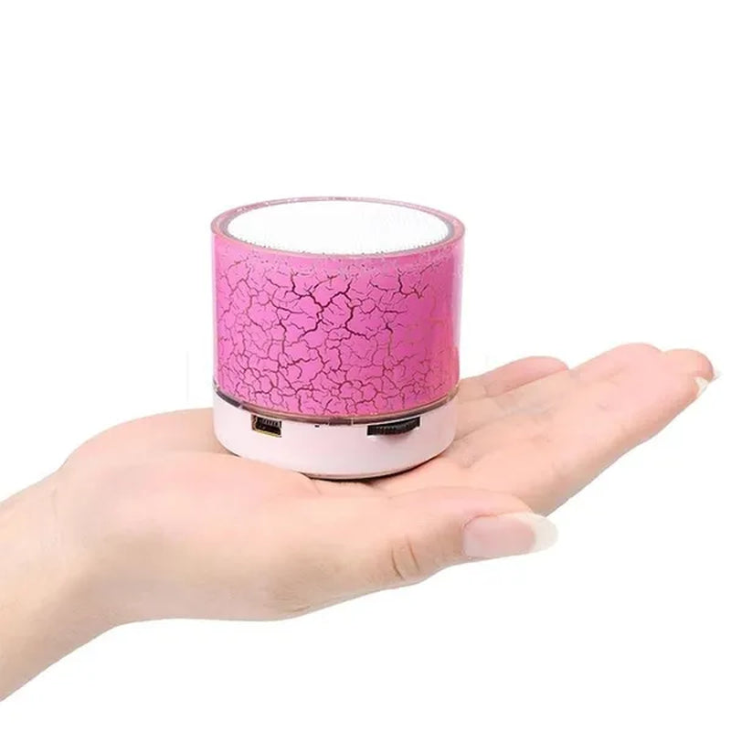 Mini Portable Bluetooth Wireless Speakers Car Audio Dazzling Crack LED Lights
