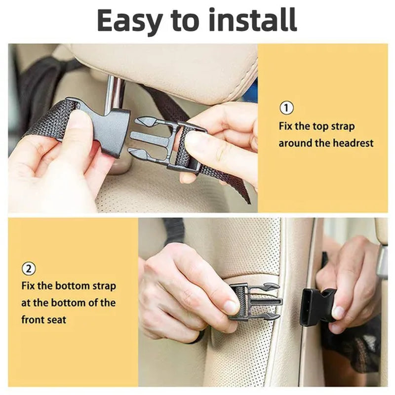 Car Backseat Organizer with Touch Screen Storage Pockets Cover Car Seat Back Protectors for Travel Trip Kids Car Accessories