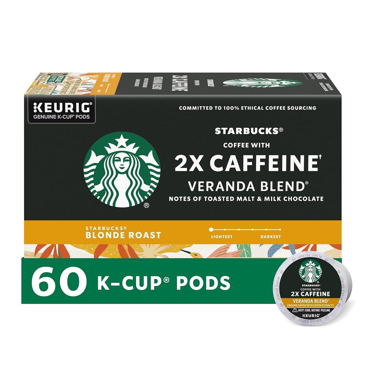 K-Cup Coffee Pods, Medium Roast Coffee, Pike Place Roast for Keurig Brewers, 100% Arabica, 6 boxes (60 pods total)