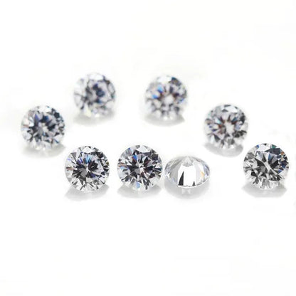 Round Brilliant Cut 1.0ct Carat 6.5mm E F Color Moissanites Loose Stone  Ring Jewelry Bracelet Material High Quality