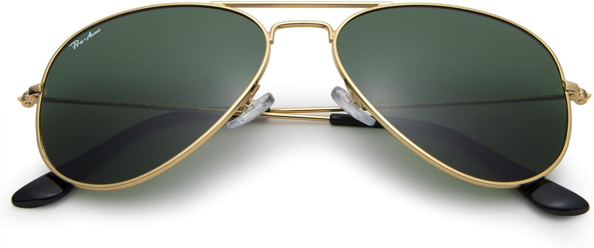 Classic Aviator Sunglasses for Men Women 100% Real Glass Lens