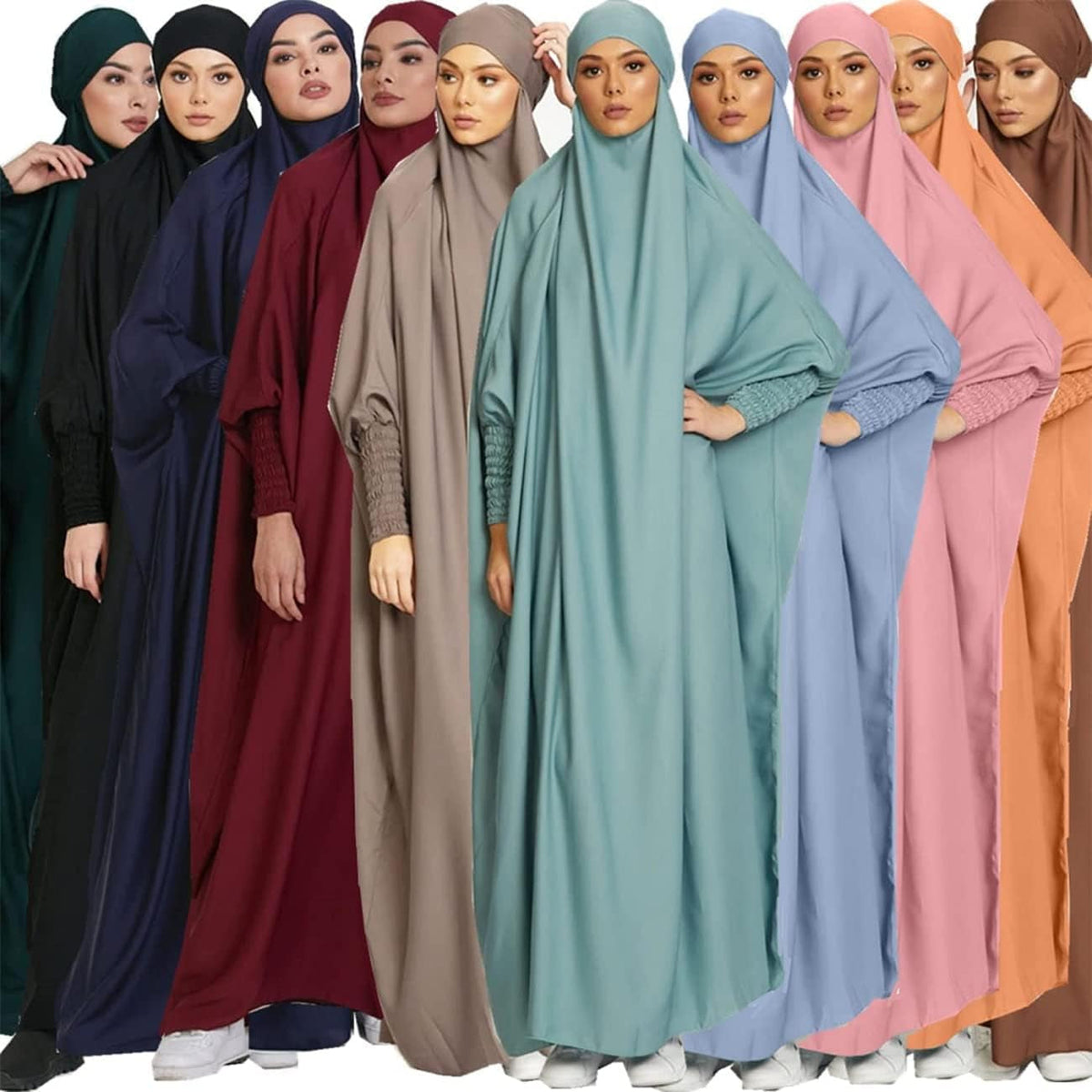 Muslim Dress for Women One Piece Jilbab Prayer Clothes for Women Muslim, Hijab a Baya Dress Khimar Islam Dubai Outfits