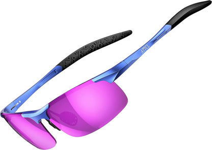 Men's Fashion Driving Polarized Sunglasses for Men - Al-Mg metal Ultralight Frame