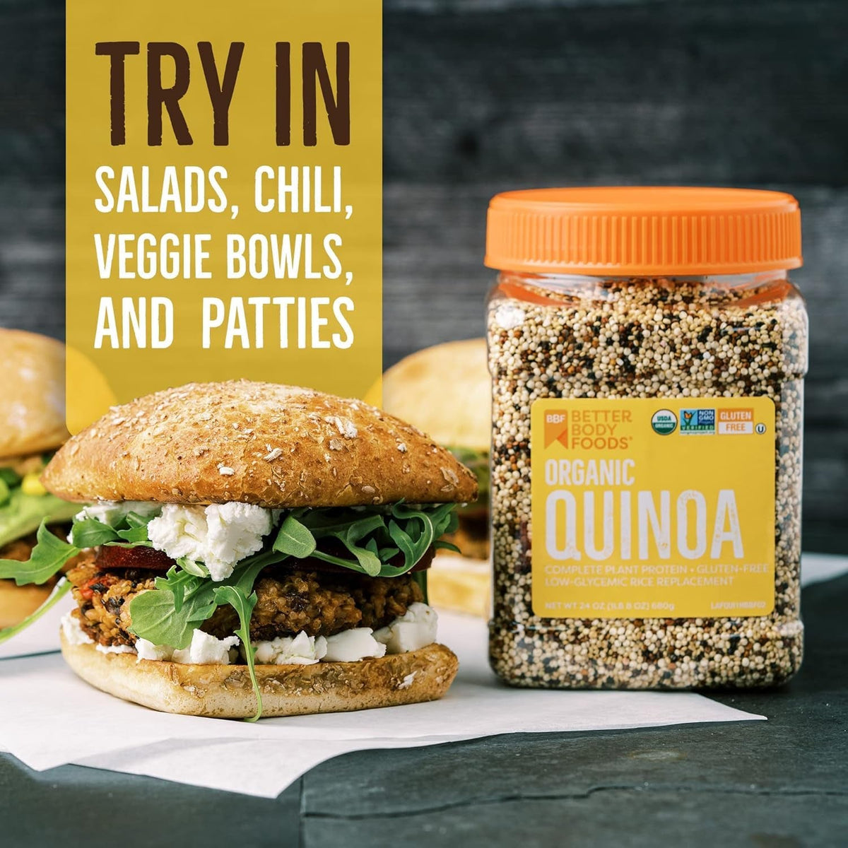 Organic Quinoa, Vegan, Gluten Free, Low Glycemic Rice Replacement, 24 Ounce