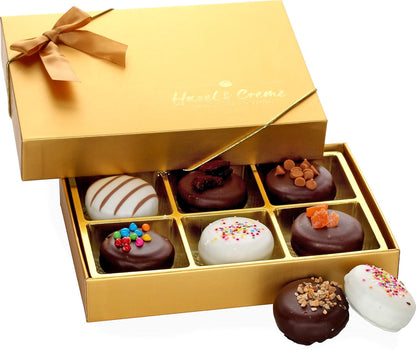 Gourmet Dark Chocolate Covered Cookie Gift Box - Handcrafted Kosher Treats - Elegant Gift for Nurses, Birthdays, Holidays, and Employee Appreciation