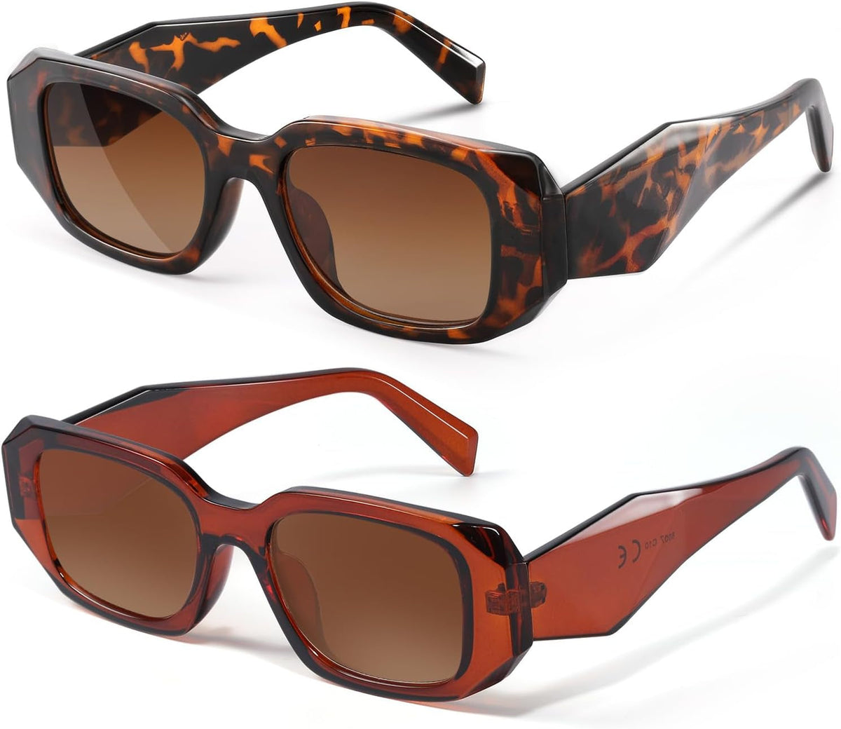 Trendy Rectangle Sunglasses for Women Men,Y2K Vintage Retro 90s Aesthetic Cool Driving Sunglasses