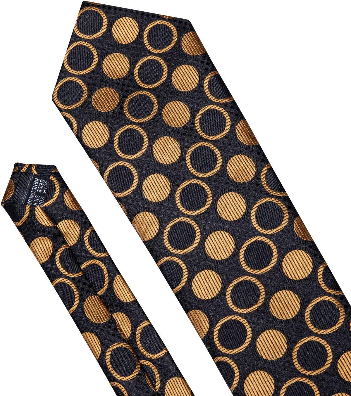 Men'S Tie Set Polka Dot Handkerchief Cufflinks Plaid Fashion Neckties Wedding Business