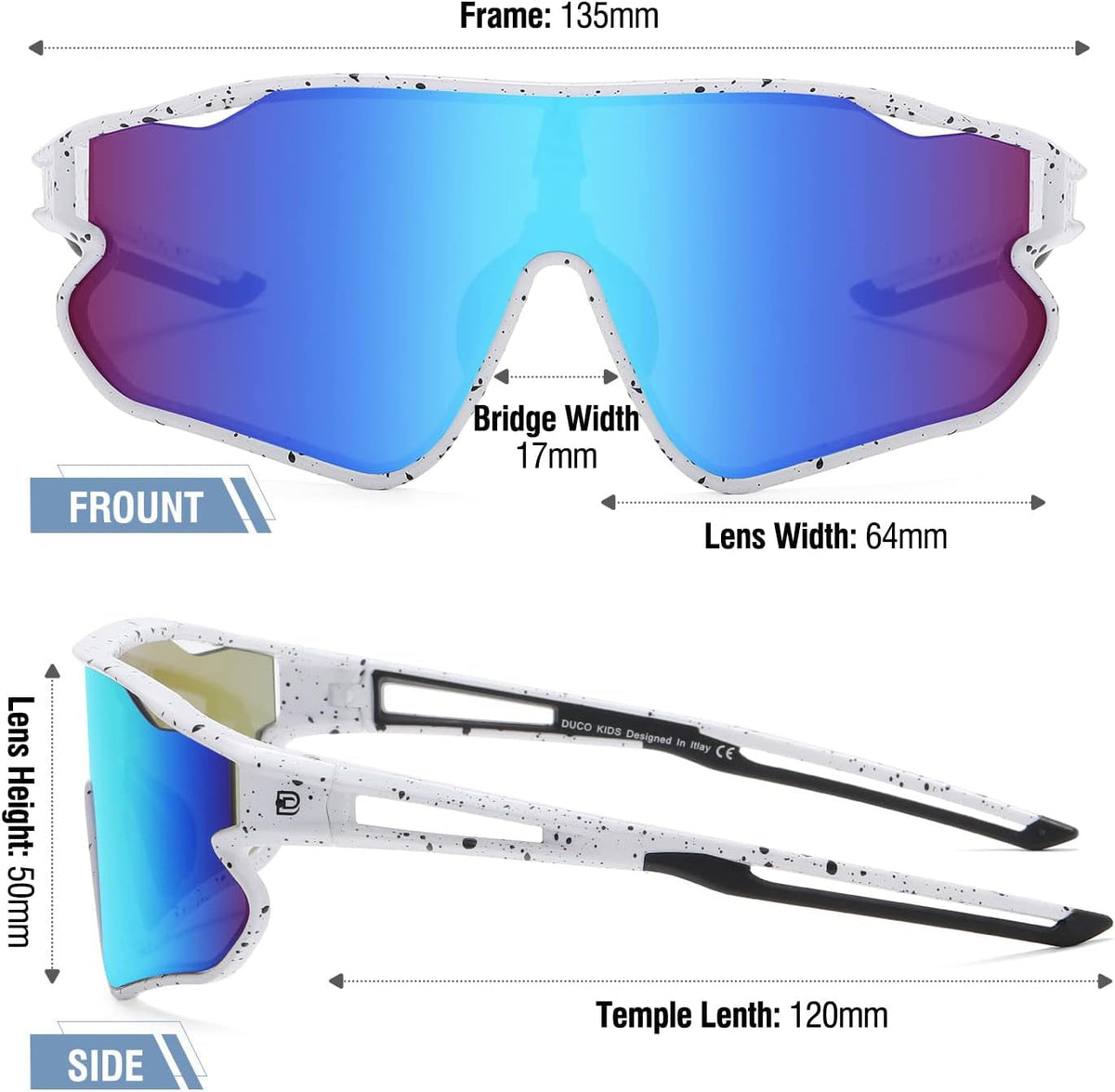 Kids Sunglasses Youth Baseball Sun Glasses Lightweight TR90 Frame UV400 Sports Cycling Shades for Boys Girls DK268