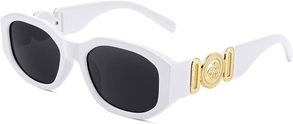 Retro Trendy Rectangle Sunglasses Women Men Vintage 90s Small Narrow Square Sunglasses B2322