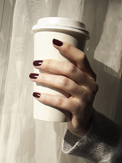 Nail Polish, Cream Finish, Bold and Boulder, Burgundy Red, 8-Free Vegan, 0.46 fl. oz.