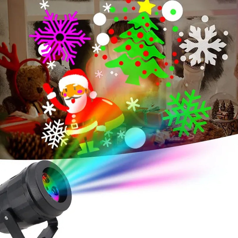 LED Christmas Projector Lights 16-Patterns Outdoor Holiday Decorations Led Projector Lights Waterproof Xmas Snowflake Snow Light Party Garden Laser Projection Lamp,Christmas Halloween Projector,laser Light Projector