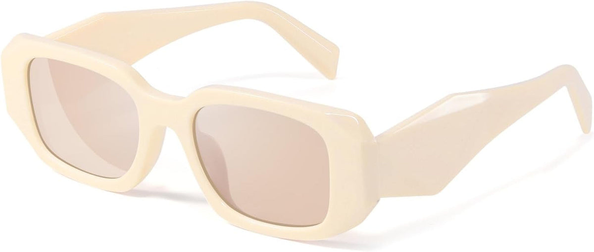 Trendy Rectangle Sunglasses for Women Men,Y2K Vintage Retro 90s Aesthetic Cool Driving Sunglasses