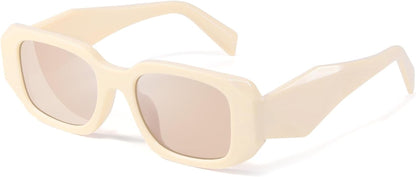 Trendy Rectangle Sunglasses for Women Men,Y2K Vintage Retro 90s Aesthetic Cool Driving Sunglasses