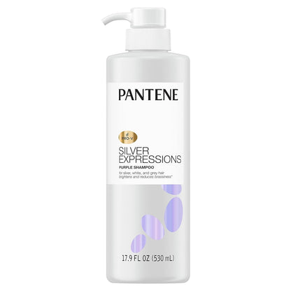 Silver Expressions, Purple Shampoo and Hair Toner, Pro-V for Grey and Color Treated Hair, Lotus Flowers, 17.9 Fl Oz