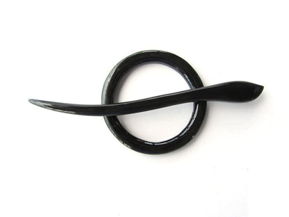 Circle Buffalo Horn Shawl Pin, Hair Pin, Hairpin Accessories Handmade