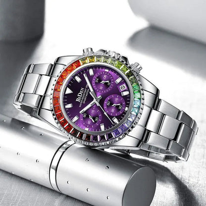 Women Rhinestone Watch Fashion Bling Casual Ladies Watch Female Quartz Rose Gold Watch Crystal Diamond Bracelet Watches For Women Montre Femme Relojes Damen Uhren Orologi Donna