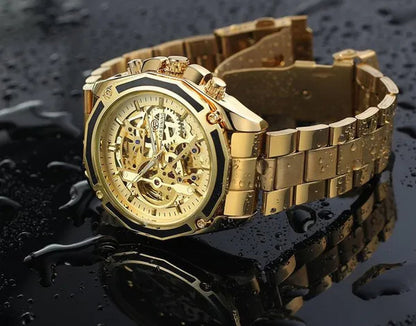 Top Forsining Mechanical Watches Automatic Men's Skeleton Waterproof Stainless Steel Watch Relogio Masculino