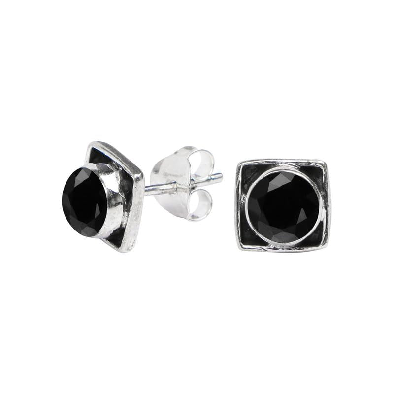 Labradorite Stone Stud Earring, 925 Sterling Silver Stud Earrings for Women Girls, Natural Gemstone Stud Earring, Round Stone Stud Earrings, Gift Jewelry for her