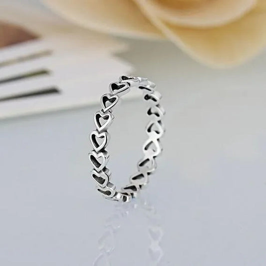 New Heart Shaped Jewelry Hollow Thumb Women Men Gift Jewelry Finger Silver Jewelry 925 silver Rings