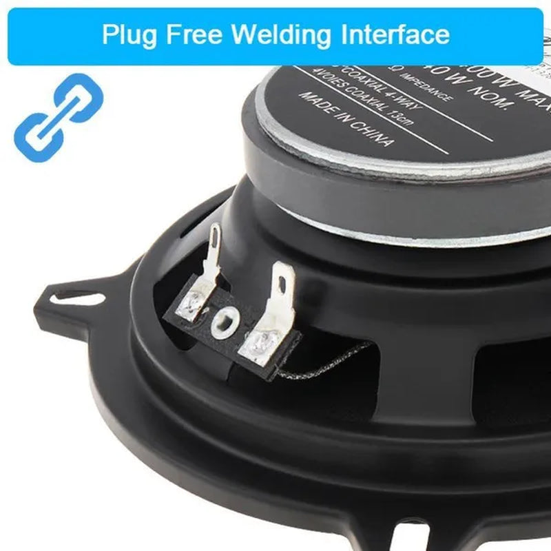 2Pcs 5 Inch 400W Universal Car Coaxial Speakers Audio Stereo Full Range Frequency Hifi Speakers for Cars