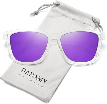 Sunglasses Womens Polarized Sunglasses for Women Trendy Designer Mirrored Sunglasses UV400 Protection Sun Glasses