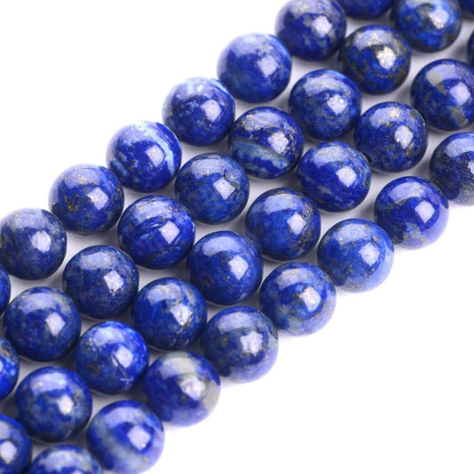 45Pcs 8Mm Natural Lapis Lazuli Stone Beads round Loose Gemstone Beads for Jewelry Making Strand 15 Inch