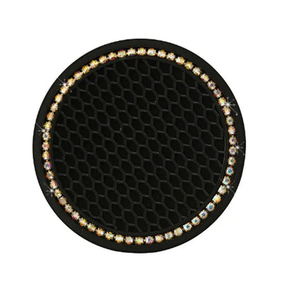 1/2PCS Car Universal Diamond Honeycomb Water Cup Bottle Holder Anti-slip Pad Mat Drink Coaster for Interior Decoration Car Styling Accessories