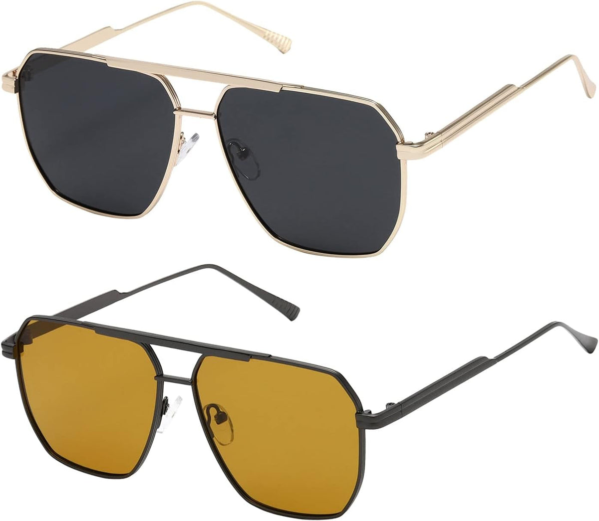Polarized Sunglasses Womens Men Retro Oversized Square Vintage Shades Classic Large Metal Sun Glasses K1221